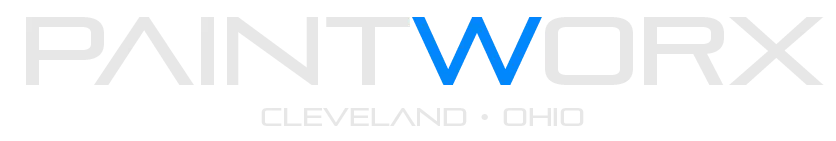 PaintWorx Cleveland — white text logo